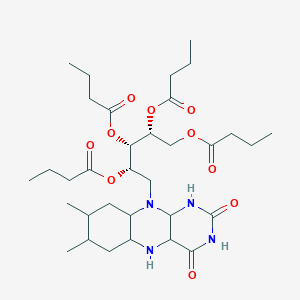 [(2R,3S,4S)-2,3,4-tri(butanoyloxy)-5-(7,8-dimethyl-2,4-dioxo-1,4a,5,5a,6,7,8,9,9a,10a-decahydrobenzo[g]pteridin-10-yl)pentyl] butanoate