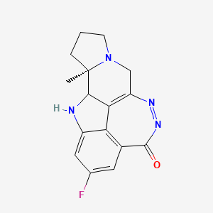 molecular formula C16H15FN4O B12356544 (2R)-14-fluoro-2-methyl-6,9,10,19-tetrazapentacyclo[14.2.1.02,6.08,18.012,17]nonadeca-8(18),9,12(17),13,15-pentaen-11-one 