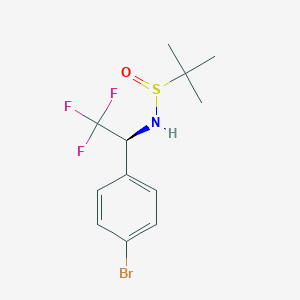 N-[(1S)-1-(4-bromophenyl)-2,2,2-trifluoroethyl]-2-methylpropane-2-sulfinamide