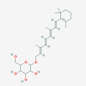 molecular formula C26H40O6 B12356677 2-[(2E,4E,6E,8E)-3,7-dimethyl-9-(2,6,6-trimethylcyclohexen-1-yl)nona-2,4,6,8-tetraenoxy]-6-(hydroxymethyl)oxane-3,4,5-triol 