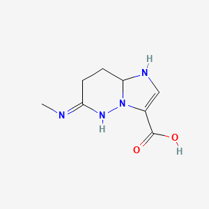 molecular formula C8H12N4O2 B12356686 6-methylimino-5,7,8,8a-tetrahydro-1H-imidazo[1,2-b]pyridazine-3-carboxylic acid 