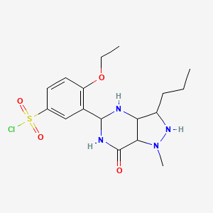 4-ethoxy-3-(1-methyl-7-oxo-3-propyl-3,3a,4,5,6,7a-hexahydro-2H-pyrazolo[4,3-d]pyrimidin-5-yl)benzenesulfonyl chloride