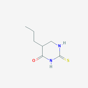 molecular formula C7H12N2OS B12356695 5-Propyl-2-sulfanylidene-1,3-diazinan-4-one 