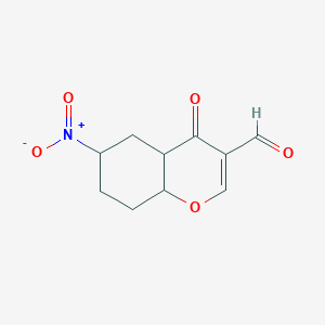 6-Nitro-4-oxo-4a,5,6,7,8,8a-hexahydrochromene-3-carbaldehyde