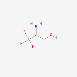 molecular formula C4H8F3NO B12356758 3-Amino-4,4,4-trifluorobutan-2-ol CAS No. 1391251-53-8