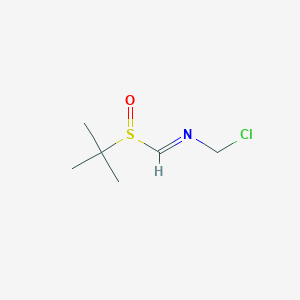 molecular formula C6H12ClNOS B12356797 2-Methyl-propane-2-sulfinic acid (2-chloro-ethylidene)-amide 