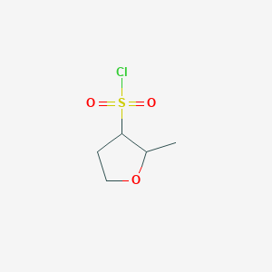 molecular formula C5H9ClO3S B12356806 2-Methyloxolane-3-sulfonyl chloride 