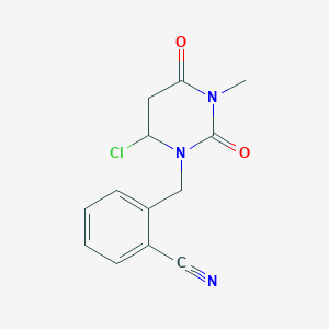 2-[(6-Chloro-3-methyl-2,4-dioxo-1,3-diazinan-1-yl)methyl]benzonitrile