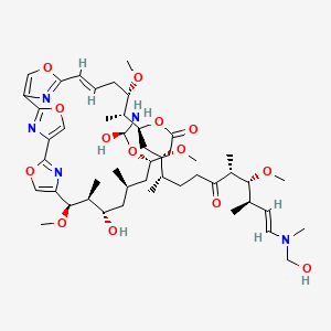 (10R,11S,12S,14R,16S,20S,21R,22S,24E)-16-[(R)-amino(hydroxy)methoxy]-12-hydroxy-20-{(2S,3S,7R,8R,9R,10E)-11-[(hydroxymethyl)(methyl)amino]-2,8-dimethoxy-3,7,9-trimethyl-6-oxoundec-10-en-1-yl}-10,22-dimethoxy-11,14,21-trimethyl-3,7,19,27-tetraoxa-29,30,31-triazatetracyclo[24.2.1.1~2,5~.1~6,9~]hentriaconta-1(28),2(31),4,6(30),8,24,26(29)-heptaen-18-one