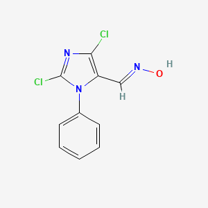 molecular formula C10H7Cl2N3O B12356864 N-[(2,4-dichloro-1-phenyl-1H-imidazol-5-yl)methylidene]hydroxylamine 