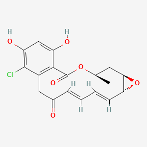 (4R,6R,8R,9E,11E)-16-chloro-17,19-dihydroxy-4-methyl-3,7-dioxatricyclo[13.4.0.06,8]nonadeca-1(15),9,11,16,18-pentaene-2,13-dione