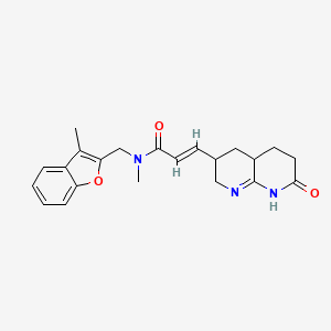 molecular formula C22H25N3O3 B12356937 (E)-N-methyl-N-[(3-methyl-1-benzofuran-2-yl)methyl]-3-(7-oxo-3,4,4a,5,6,8-hexahydro-2H-1,8-naphthyridin-3-yl)prop-2-enamide 