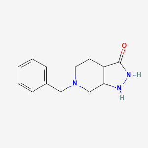 molecular formula C13H17N3O B12356954 6-benzyl-2,3a,4,5,7,7a-hexahydro-1H-pyrazolo[3,4-c]pyridin-3-one 