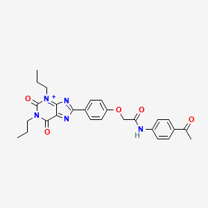 N-(4-acetylphenyl)-2-[4-(2,6-dioxo-1,3-dipropylpurin-3-ium-8-yl)phenoxy]acetamide