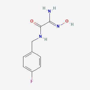 N-[(4-fluorophenyl)methyl]-1-(N'-hydroxycarbamimidoyl)formamide