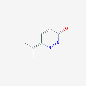 molecular formula C7H8N2O B12357019 6-Propan-2-ylidenepyridazin-3-one 