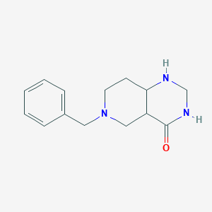 molecular formula C14H19N3O B12357036 6-Benzyl-1,2,3,4a,5,7,8,8a-octahydropyrido[4,3-d]pyrimidin-4-one 