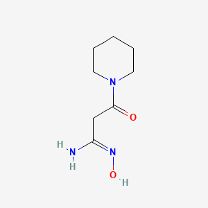 N'-hydroxy-3-oxo-3-(piperidin-1-yl)propanimidamide