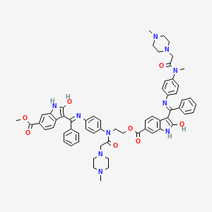 molecular formula C62H64N10O8 B12357162 Methyl (Z)-3-[[[4-[N-methyl-2-(4-methylpiperazin-1-yl)acetamido]phenyl]amino](phenyl)methylene]-2-oxoindoline-6-carboxylate 