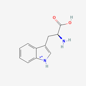 molecular formula C11H12N2O2+ B1235718 3-[(2S)-2-amino-2-carboxyethyl]-1H-indol-1-ium-1-yl 