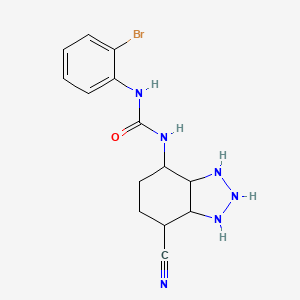 molecular formula C14H17BrN6O B12357198 1-(2-bromophenyl)-3-(7-cyano-2,3,3a,4,5,6,7,7a-octahydro-1H-benzotriazol-4-yl)urea 