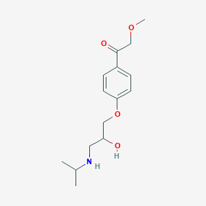 molecular formula C15H23NO4 B123572 1-(4-(2-羟基-3-(异丙氨基)丙氧基)苯基)-2-甲氧基乙酮 CAS No. 73723-85-0