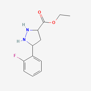 Ethyl 5-(2-fluorophenyl)pyrazolidine-3-carboxylate