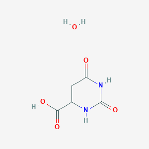 molecular formula C5H8N2O5 B12357217 2,6-Dioxo-1,3-diazinane-4-carboxylic acid;hydrate 