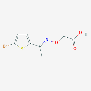 molecular formula C8H8BrNO3S B12357225 2-({[1-(5-Bromothiophen-2-yl)ethylidene]amino}oxy)acetic acid 