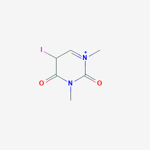 molecular formula C6H8IN2O2+ B12357227 5-iodo-1,3-dimethyl-5H-pyrimidin-1-ium-2,4-dione 