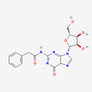 molecular formula C18H19N5O6 B12357231 N2-(Phenylacetyl)guanosine 