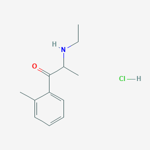 molecular formula C12H18ClNO B12357239 2-(Ethylamino)-1-(o-tolyl)propan-1-one,monohydrochloride CAS No. 2705355-07-1