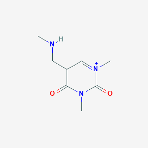 1,3-dimethyl-5-(methylaminomethyl)-5H-pyrimidin-1-ium-2,4-dione