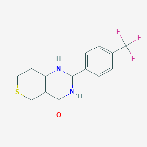 molecular formula C14H15F3N2OS B12357253 2-[4-(Trifluoromethyl)phenyl]-1,2,3,4a,5,7,8,8a-octahydrothiopyrano[4,3-d]pyrimidin-4-one 