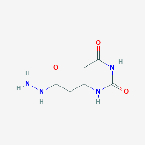 molecular formula C6H10N4O3 B12357268 2-(2,6-Dioxo-1,3-diazinan-4-yl)acetohydrazide 