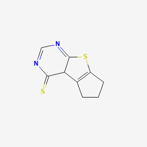 molecular formula C9H8N2S2 B12357317 4H-Cyclopenta[4,5]thieno[2,3-d]pyrimidine-4-thione, 3,5,6,7-tetrahydro- 