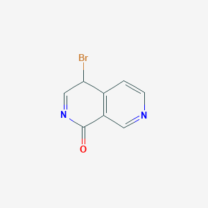 molecular formula C8H5BrN2O B12357324 4-bromo-4H-2,7-naphthyridin-1-one 