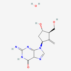 9-[(1S,3R,4S)-4-hydroxy-3-(hydroxymethyl)-2-methylidenecyclopentyl]-2-imino-5H-purin-6-one;hydrate