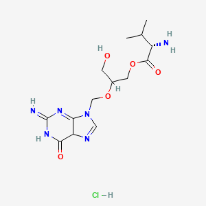 molecular formula C14H23ClN6O5 B12357363 [3-hydroxy-2-[(2-imino-6-oxo-5H-purin-9-yl)methoxy]propyl] (2S)-2-amino-3-methylbutanoate;hydrochloride 