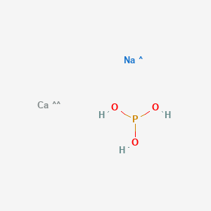 molecular formula CaH3NaO3P B1235737 Metaphosphoric acid, calcium sodium salt CAS No. 23209-59-8