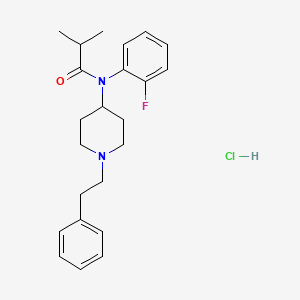 molecular formula C23H30ClFN2O B12357373 N-(2-fluorophenyl)-N-(1-phenethylpiperidin-4-yl)isobutyramide,monohydrochloride CAS No. 2748591-21-9