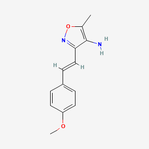 3-[(E)-2-(4-Methoxyphenyl)vinyl]-5-methylisoxazol-4-amine