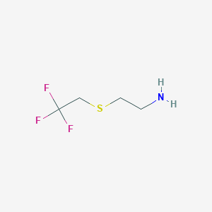 molecular formula C4H8F3NS B12357419 2-[(2,2,2-Trifluoroethyl)sulfanyl]ethan-1-amine 