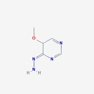 molecular formula C5H8N4O B12357429 (Z)-(5-methoxy-5H-pyrimidin-4-ylidene)hydrazine 