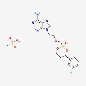 (2R,4S)-2-((2-(6-amino-9H-purin-9-yl)ethoxy)methyl)-4-(3-chlorophenyl)-1,3,2-dioxaphosphinane 2-oxide methanesulfonate