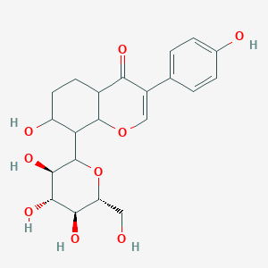 7-hydroxy-3-(4-hydroxyphenyl)-8-[(2S,3R,4R,5S,6R)-3,4,5-trihydroxy-6-(hydroxymethyl)oxan-2-yl]-4a,5,6,7,8,8a-hexahydrochromen-4-one