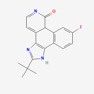 molecular formula C18H16FN3O B12357486 4-Tert-butyl-15-fluoro-3,5,10-triazatetracyclo[11.4.0.02,6.07,12]heptadeca-1(13),2(6),4,7,9,14,16-heptaen-11-one 