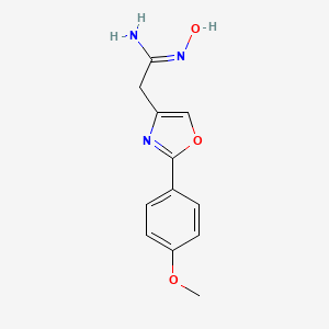 N'-hydroxy-2-[2-(4-methoxyphenyl)-1,3-oxazol-4-yl]ethanimidamide