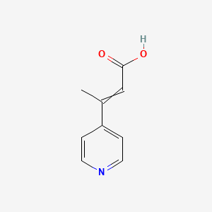 molecular formula C9H9NO2 B12357513 3-Pyridin-4-ylbut-2-enoic acid 