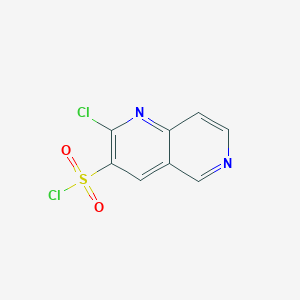 molecular formula C8H4Cl2N2O2S B12357517 2-Chloroquinoxaline-6-sulphonyl chloride 